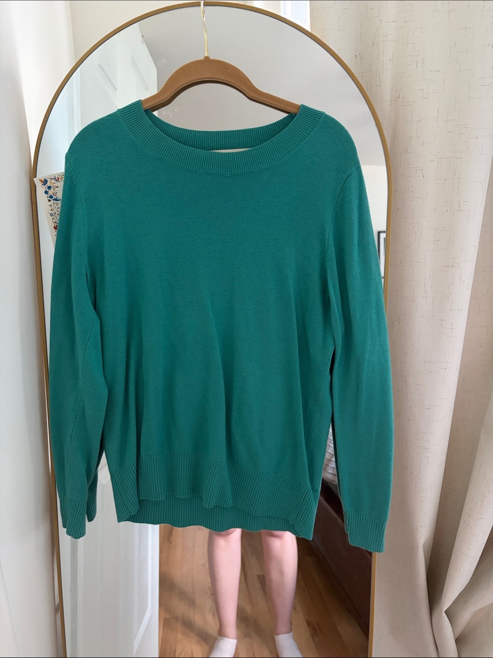 LOFT Teal Green Crewneck Sweater